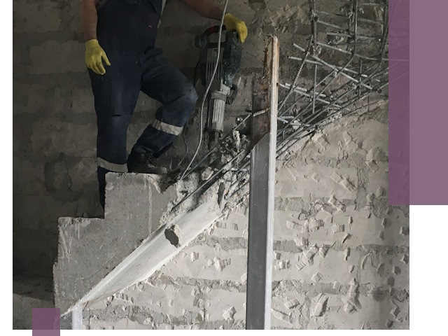 Демонтаж металлических и бетонных лестниц в Кропоткине