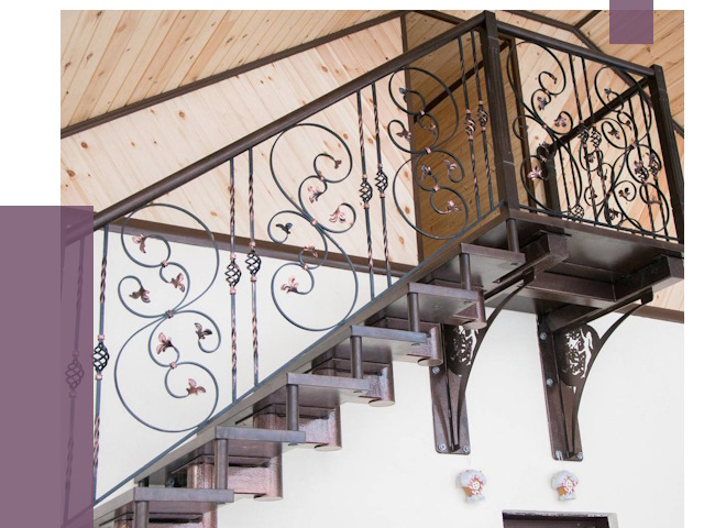 Кованые лестницы в Кропоткине от 84700 руб. под ключ