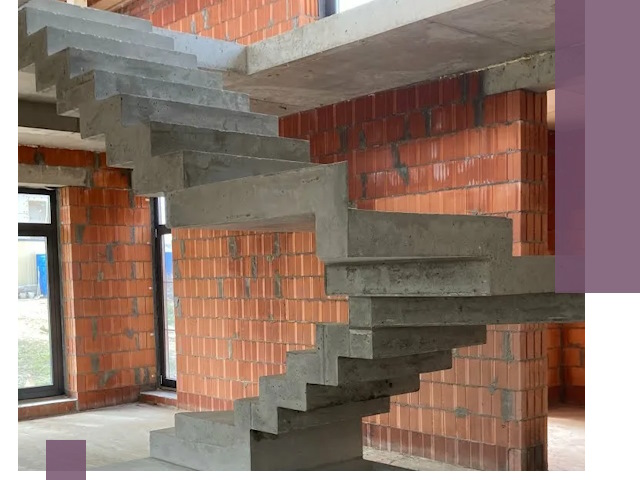 Изготовление бетонных лестниц под ключ в Кропоткине