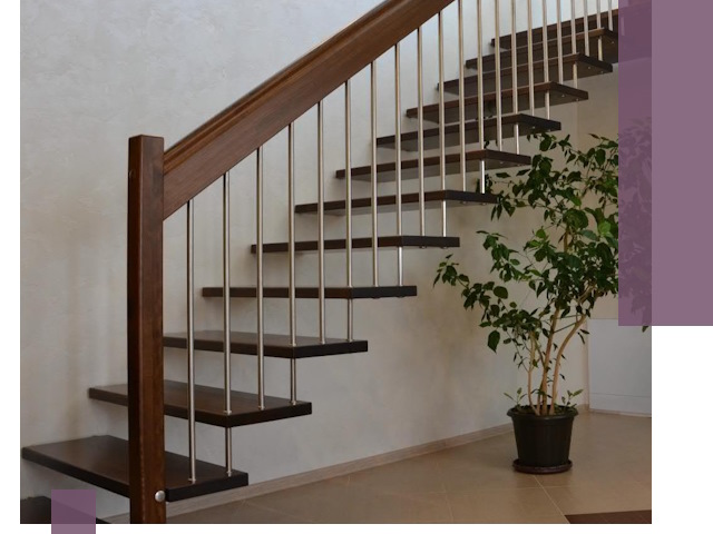 Лестницы на больцах под ключ в Кропоткине – изготовление и монтаж