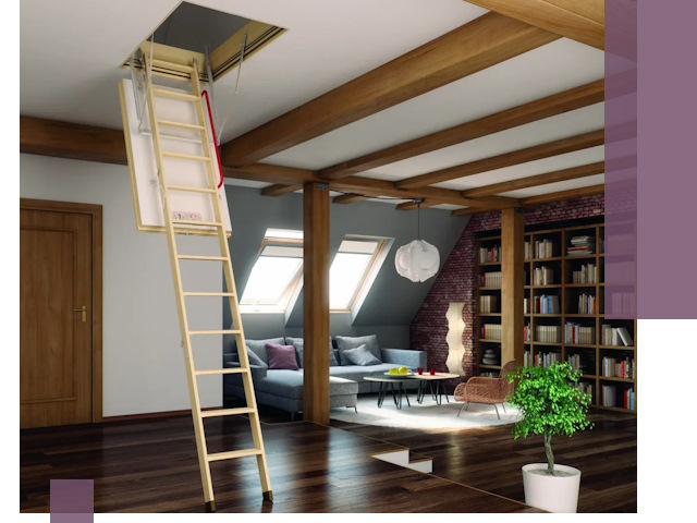 Чердачные лестницы под ключ в Кропоткине: изготовление и монтаж