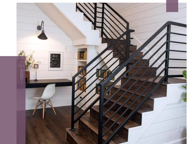 Перила для лестницы в доме в Кропоткине от 7873 руб. — ПРОЛЁТ-Крп