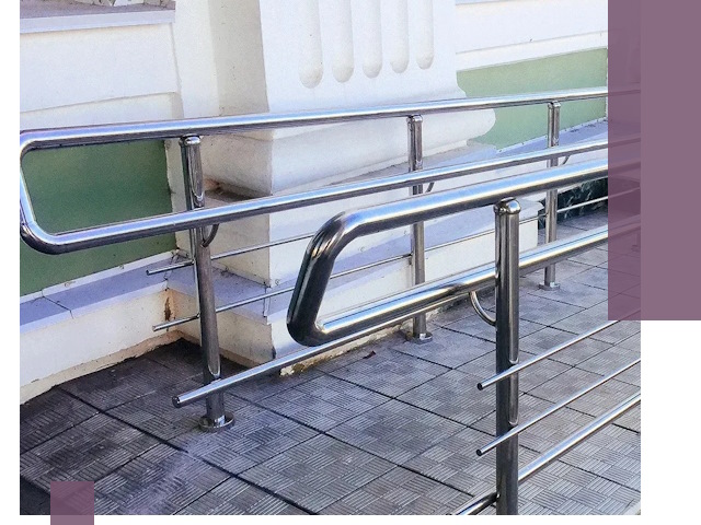 Ограждения пандусов из металла и нержавейки в Кропоткине