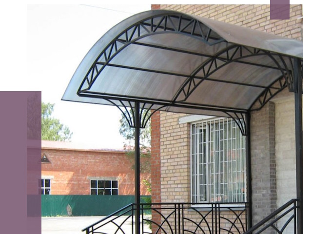 Металлические навесы и козырьки в Кропоткине от 13574 руб.