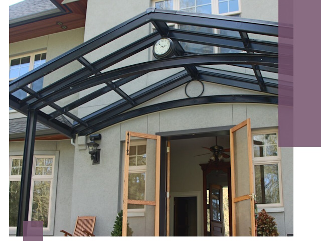 Изготовление и монтаж навесов и козырьков в Кропоткине