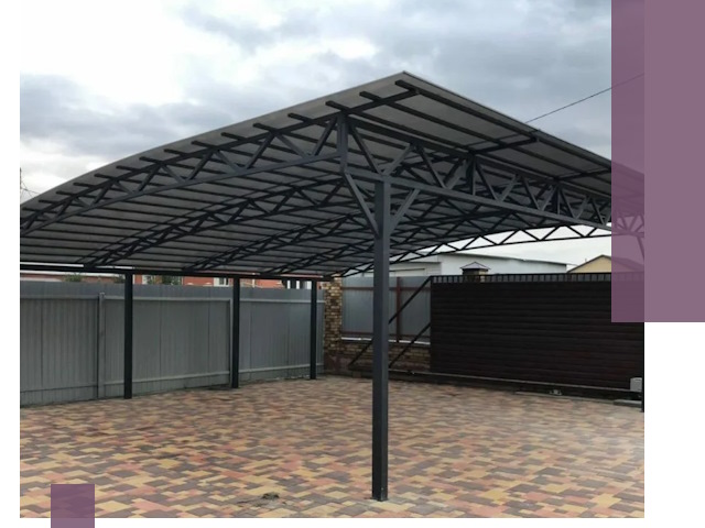 Недорогие навесы под ключ в Кропоткине — изготовление и монтаж