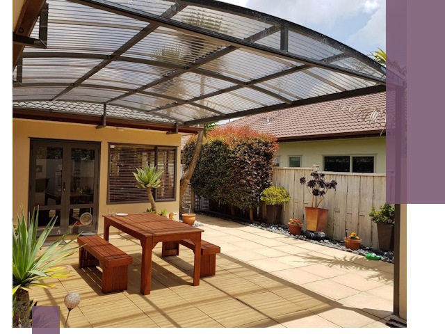 Навесы во двор под ключ в Кропоткине — изготовление и монтаж