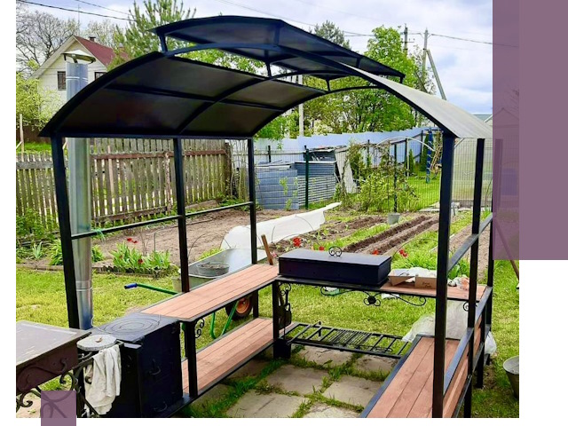 Навесы для барбекю в Кропоткине: изготовление, монтаж и демонтаж