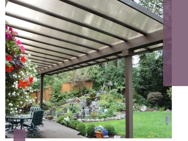 Навесы из поликарбоната под ключ в Кропоткине быстро и надёжно