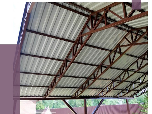 Навесы из профнастила в Кропоткине от 7818 руб. | ПРОЛЁТ-Крп