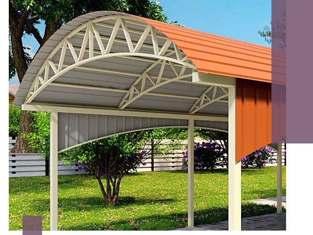 Навесы из профнастила под ключ в Кропоткине — установка и монтаж