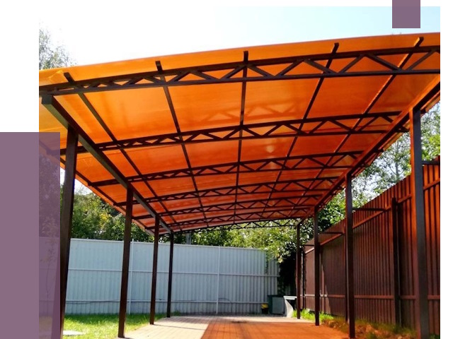 Односкатные навесы под ключ в Кропоткине от 13954 руб. 