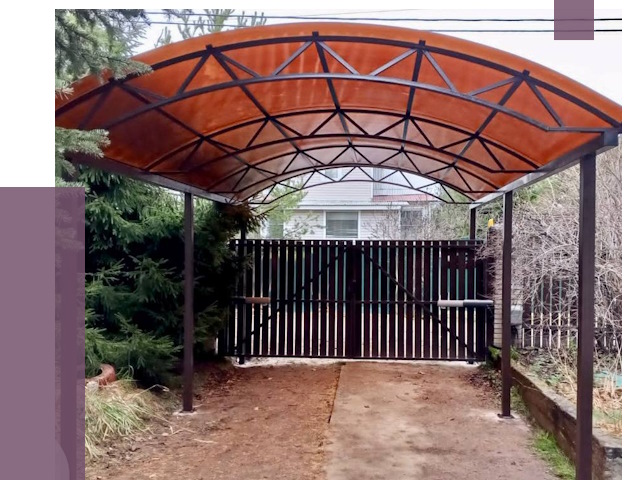 Арочные навесы в Кропоткине от 13519 руб. — изготовление и монтаж | ПРОЛЁТ-Крп