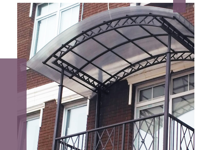 Козырьки над балконом в Кропоткине от 9176 руб.  | ПРОЛЁТ-Крп