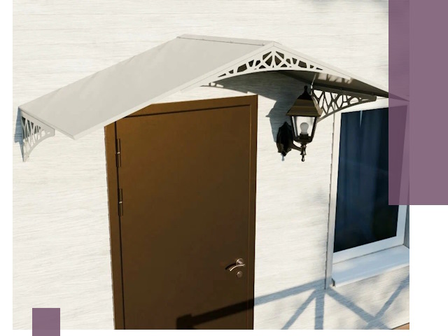 Металлические козырьки на входы и террасы в Кропоткине