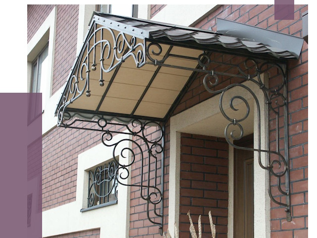 Двускатные козырьки в Кропоткине под ключ от 13574 руб.