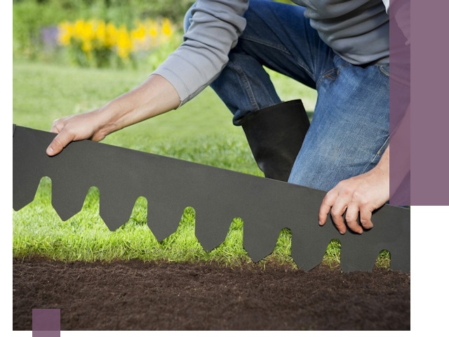 Металлические бордюры для газона в Кропоткине — изготовление и монтаж