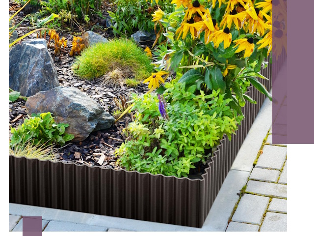 Металлические бордюры для клумб в Кропоткине — производство и монтаж